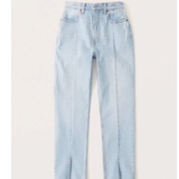 Abercrombie and Fitch Curve Love Ultra High Rise 90s Straight Jean size 29L NWOT - Picture 7 of 8